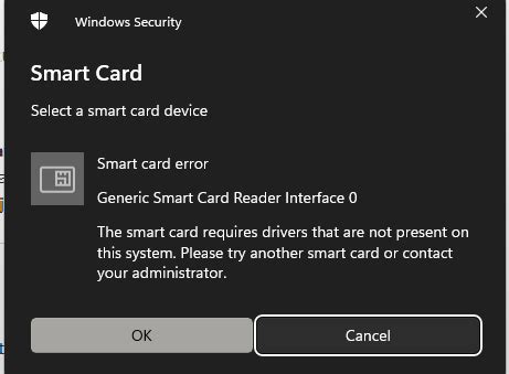 your smart card is not initialized|Windows 11 smart card error .